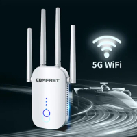 Wifi Extender 1200Mbps Wireless Wi Fi Repeater Dual Band 2.4&amp;5Ghz Wifi Router Long Range Booster 4 Antenna Wi-fi Amplifier EU/UK