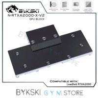 Bykski GPU Water Block Use for Leadtek RTX A2000 Graphics card, All Metal Full Cover Gpu Backplate Video Card Radiator
