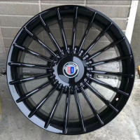 alloy wheels rims fit for auto cars hoops aluminum alloy rim tire forged rims alpina style classical style 18inch 5x120 black