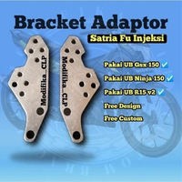Bracket adaptor footstep satria fu injeksi Pakai UB R15 v2 Hitam