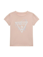 เสื้อยืดเด็ก Girl T-shirt With Logo สีชมพู
