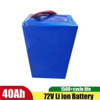 72V 40Ah Lithium Ion Battery BMS 20S Li-polymer Batteria for 2000W 3500W Scooter Inverter Go Cart Motorcycle +5A Charger