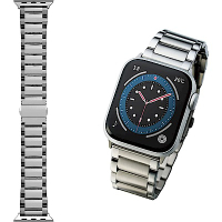 ELECOM Apple Watch 40/38mm金屬不銹鋼錶帶II- 銀