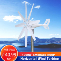 Best Monster Level Wind Generator 1000W 24V 48V 96V 8 Blades Wind Turbine Generator Charge Controller For Marine and Land