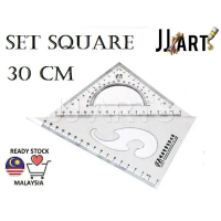 Set Square 30cm - Architecture Designer Student Acrylic Glass Set Squares Triangle Ruler