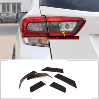 6 PCS Car Rear Lamp Shade Brake Indicator Light Reversing Lamp Blackened Tail Lamp Cover for Subaru XV 2018-22 Auto Accessories