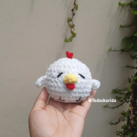 [Ready Stock]Amigurumi Chicken Hen Fluffy/ Boneka rajut ayam Fluffy