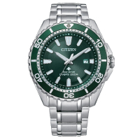 【CITIZEN 星辰】PROMASTER 綠面光動能潛水時尚腕錶 44.5mm(BN0199-53X)