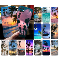 Beach Sea Palm Tree Phone Case For S24 S23 S22 S21 S20 Ultra S20 S22 S21 S23 S20 FE S24 Plus