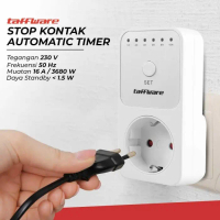 Taffware Stop Kontak Pengatur Waktu Digital Automatic Timer Switch