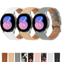 20mm Leather Strap For Samsung Galaxy Watch 5 Pro 45mm 4 5 40mm 44mm/Watch 4 Classic/Watch 3 41mm Band For Galaxy Active 2 Strap