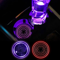 1Set Car Interior LED Luminous Water Coaster Car Accessories For Lexus IS250 IS200 GS300 LS430 RX450h LX570 IS300 ES RX LS IS NX