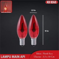 Lampu Lilin Led Cabe Lombok Sembahyang Candle Lamp E12 Lampu Main Api Berkedip Bijian E14 BESAR API 
