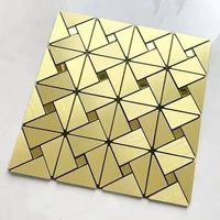 RBS - Wall Sticker Tile Decor Parts 70x70mm Wall Panel Mozaik Tile Metal 3D | Aluminium Mosaic Dekor