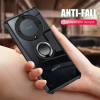เคสโทรศัพท์อะคริลิคใส, สำหรับ Honor X9b 5G, แหวนยึดแม่เหล็ก, เกราะกันกระแทก, Coque, สำหรับ HonorX9b,