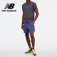 [New Balance]涼感降溫雙向透氣面料機能短袖上衣_MT23277ACK_男性_墨灰色