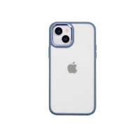 【General】iPhone 15 Plus 手機殼 i15 Plus 6.7吋 保護殼 無機質風格金屬鏡框軟邊硬殼保護套