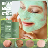 40g Face Clean Mask Green Tea Cleansing Stick Mask Smear Solid Cleaning Mask Deep Moisturizing Shrink Pores Blackhead Acne Film