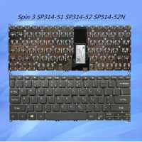 New Laptop English Layout Keyboard For Acer Spin 3 SF114-32 SP513-51/53/52NP SP314-51/52/53 SP514-52