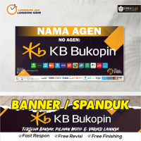 Banner / Spanduk Backdrop Dinding Agen KB Bukopin / Bank Bukopin (Bisa Custom Ukuran)