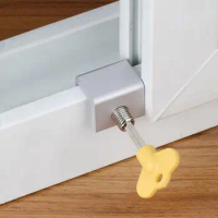 Sliding Sash Stopper Cabinet Locks Straps Doors Security Anti-theft Lock  Window Sliding Door Baby Kids Child Safety Doors Lock