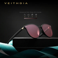 VEITHDIA Brand Photochromic Women Fashion Sunglasses Polarized Mirror UV400 Lens Vintage Day Night Dual Sun Glasses Female V8520