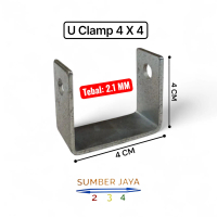 U Clamp 4 X 4 Rangka Plafon Bracket Hollow Tebal 2,1mm