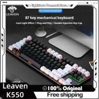 Leaven K550 Mechanical Keyboard 87 Keys Supports Full Key Hot Swappable Abs Material Floating Keycap