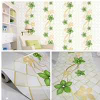 Wallpaper Dinding Kamar Tidur Wallpaper Dinding Bunga Pita Hijau