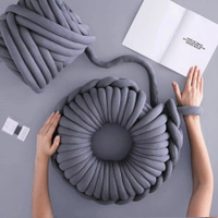 超粗冰島毛線兒童手工材料包編織創意甜甜圈抱枕公司活動6