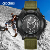 addies Men Fashion Casual Alarm Clock Waterproof Military Chrono Dual Display Wristwatches Relogio Masculino Sport Luxury Watch