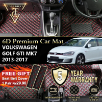 Top Carpet VOLKSWAGEN GOLF GTI MK7 ( 2013 - 2017 ) 6D PU Leather Car Carpet VIP Car Mat Floor Mat Al