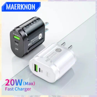 20W PD USB Quick Charger For xiaomi iphone 13 12 Pro max Wall Fast Charging Portable EU US UK Plug Adapter Mobile Phones Charger
