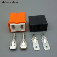 shhworldsea 10Sets 2 Pin 6.3mm H7 Car ceramic connector Auto lamp holder plug Automotive Bulb Socket PLUG for Audi VW car ect.