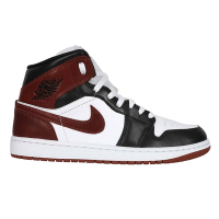 NIKE AIR JORDAN 1 MID SE 男高筒休閒運動鞋-戶外 休閒 HF3216-102 白黑磚紅