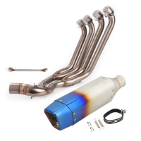 Exhaust Pipe FOR HONDA CB650R CBR650 2014-2022 Motorcycle Escape Muffler Front Link Pipe Steel Bottom Row Connect Tube DB Killer