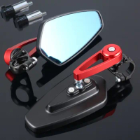 Universal Motorcycle CNC 7/8" 22mm Rearview Handle bar ends Side Mirrors For HONDA XR 150 CBF 600 XR 400 BLACKBIRD CBR1100XX