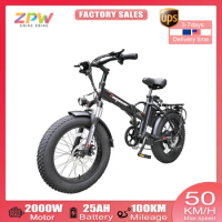 G20pro ebike 2000w 48V 25AH Electric bike 20 Inch Fat Tire Mountain Electric Bike Folding Electric Bicycle Adult electric bike