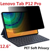 12.6" Anti Spy For Lenovo Tab P12 Pro Screen Protector Tablet PET Soft Film 360 Degree Privacy