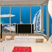 custom 3d wallpaper bathroom 3d wallpaper Dubai Sailing Hotel Terrace 3d customized wallpaper 3d wallpaper for room