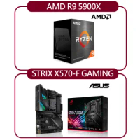 【ASUS 華碩】AMD R9 5900X+華碩 ROG STRIX X570-F GAMING(自組DIY兩件組R59)