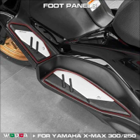 XMAX Foot Panels For Yamaha XMAX 125 250 300 400 Footboards Rests Feet Aluminum Foot Pegs X-MAX Panel Step Floor Footrest Pad