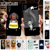 Dachshund dog Black Cell Phone Case For Samsung Galaxy A12 A13 A14 A20S A21S A22 A23 A32 A50 A51 A52 A53 A70 A71 A73 5G Cover