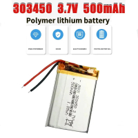 303450 Battery 500mAh Polymer Lithium Ion Batteries 3.7V 033450 LiPo for DVD Drive Recorder GPD Moni