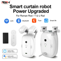 Tuya Wifi BT Smart Curtains Robot Wireless Automatic Curtain Opener Voice Remote Control Curtain Motor for Alexa Google Home
