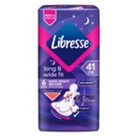 Libresse Long & Wide Fit Night Wing 41cm x 6S