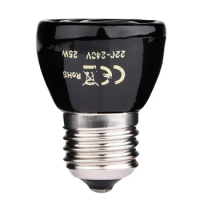 220V-240V Ceramic Pet Heating Lamp Far-Infrared 25W / 50W / 75W / 100W Heat Bulb 50x60mm