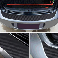 new Carbon Fiber Car Trunk Rear Bumper Sticker for Honda Civic 2018 Fit CRV Accord Crider Jade Vezel HR-V Odyssey