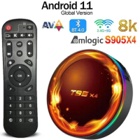 For xiaomi T95X4 Android 11.0 Smart TV Box Android Amlogic S905X4 32/64GB ROM AV1 8K HD 2.4GH&amp;5GH Dual Wifi BT4.0 Set Top Box