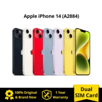 Apple iPhone 14 A2884 iOS 16 Apple A15 Bionic 128GB ROM 6GB RAM Dual SIM IP68 dust/water Resistant NFC